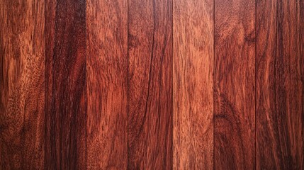 Luxurious Mahogany Wood Texture with Rich Reddish-Brown Hues and Subtle Grain Patterns, Close-up Background with Copy Space for Text