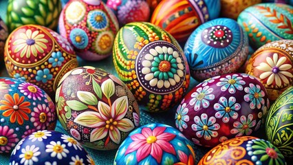Detailed acrylic Easter egg painting tutorials
