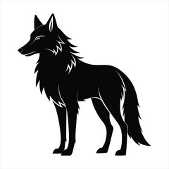 wolf silhouette vector