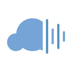 Sound Cloud, Audio, Music and Sound Flat Icon