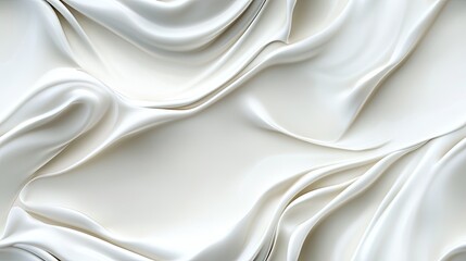 Obraz premium The smooth and soft white fabric cascades gently, displaying rhythmic waves and folds under warm natural light, creating an inviting and peaceful atmosphere SEAMLESS PATTERN