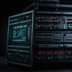 Naklejka premium tehcno background