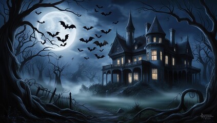 Fototapeta premium scary halloween background