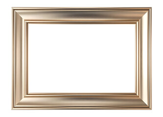 Metal photo frame isolated on transparent background
