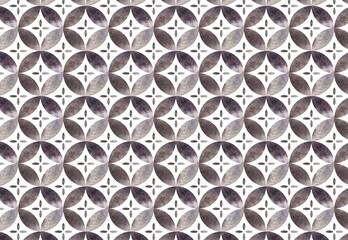 水彩の和柄　七宝柄