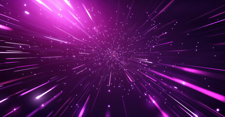 Abstract background showing purple lights streaking through space leaving trails background. High quality photo