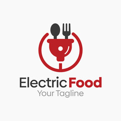 Electric Food Logo Design Template. Good for Business, Agency, Community and Organization
