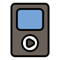 Device, Audio, Music and Sound Flat Line Icon Set