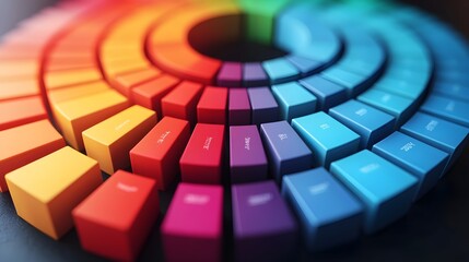 Colorful Rainbow Color Palette Design Abstract Background