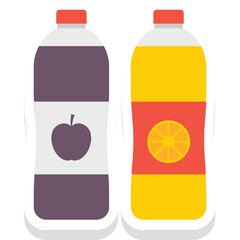 Apple Juice sticker vector icon an isolated background 