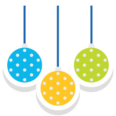 Baubles sticker vector icon an isolated background 