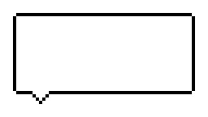 Obraz premium シンプルなドット絵の吹き出し