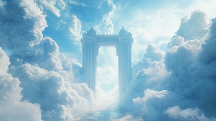 Heavenly Gateway in Clouds