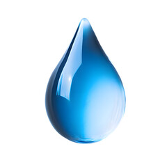 Realistic transparent water drop isolated on transparent background