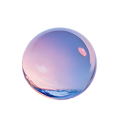 Realistic transparent water drop isolated on transparent background