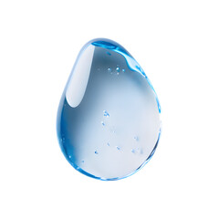 Realistic transparent water drop isolated on transparent background
