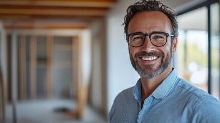 Obraz premium Happy Professional Man in Modern Office