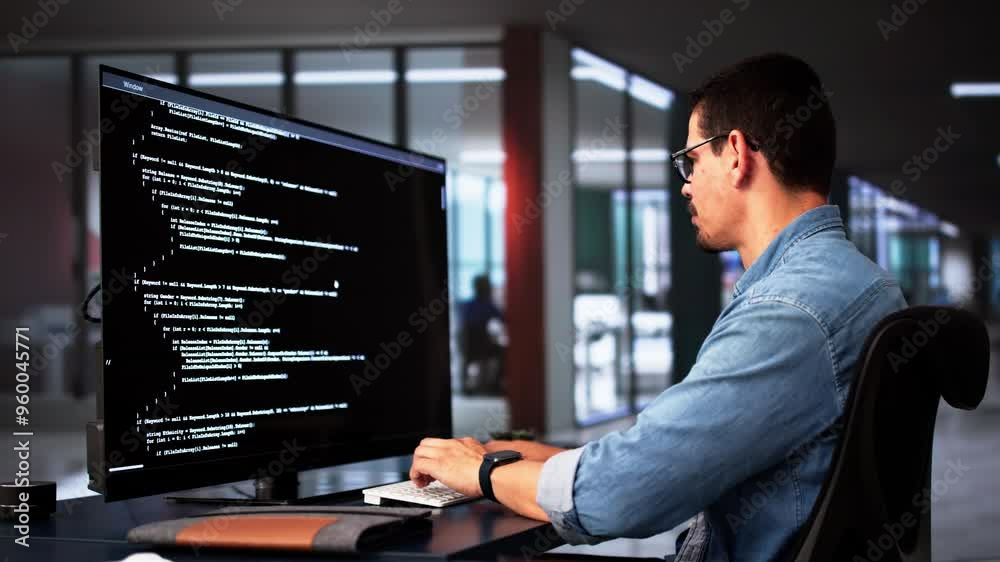 Aufkleber Web Developer Coding On Computer