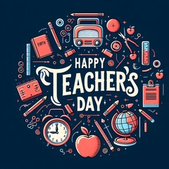 Celebrate Teachers' Day with Vibrant Graphic