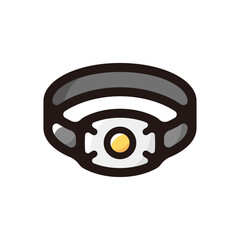 Headlamp outline icon for graphic design, apps and websites