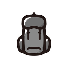 Backpack outline icon for graphic design, apps and websites