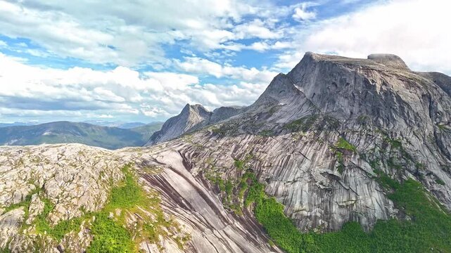 Verdenssvaet adventurous  rock formation close to Steting in Northern Norway