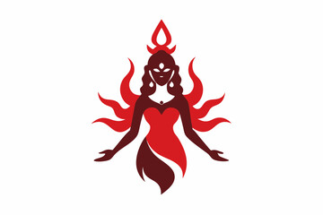 durga puja isolated icon. simple element illustration from india concept icons. durga puja editable logo sign symbol design on white background. can be use for web and mobile