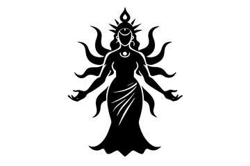 durga puja isolated icon. simple element illustration from india concept icons. durga puja editable logo sign symbol design on white background. can be use for web and mobile