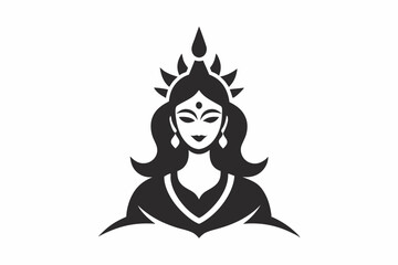 durga puja isolated icon. simple element illustration from india concept icons. durga puja editable logo sign symbol design on white background. can be use for web and mobile