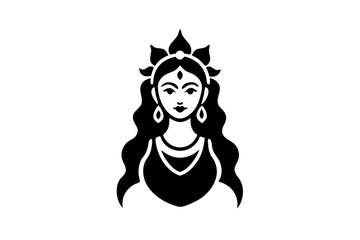 durga puja isolated icon. simple element illustration from india concept icons. durga puja editable logo sign symbol design on white background. can be use for web and mobile