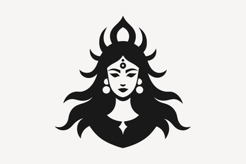 durga puja isolated icon. simple element illustration from india concept icons. durga puja editable logo sign symbol design on white background. can be use for web and mobile