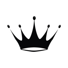 Icon of King Crown Vector Design Trendy Logo Silhouette