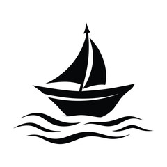 Logo of Sailboat Icon Vector Silhouette Modern Trendy
