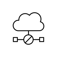 Cloud detox outline icons, minimalist vector illustration ,simple transparent graphic element .Isolated on white background