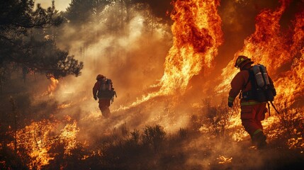 Obraz premium Wildfire Emergency Response