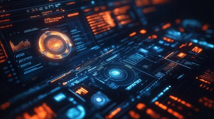 Obraz premium Futuristic Digital Interface