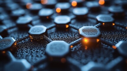 Closeup of a graphenebased device for flexible electronics showcasing its conductivity and flexibility