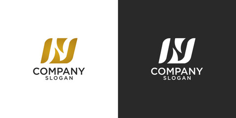 letter N abstract monogram logo vector design