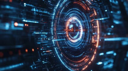 Obraz premium Futuristic Digital Interface