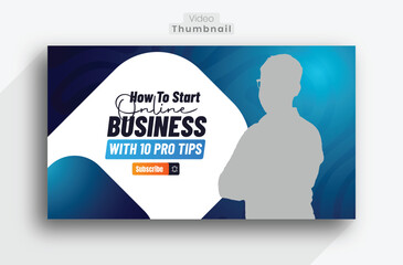Flat abstract business youtube thumbnail
