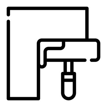 recommend clip art: paint roller line icon