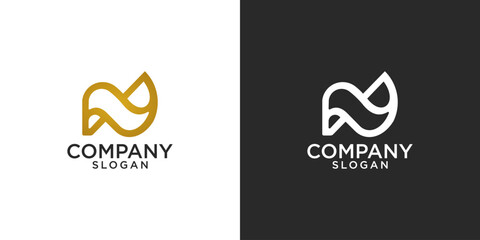 letter N abstract monogram logo vector design