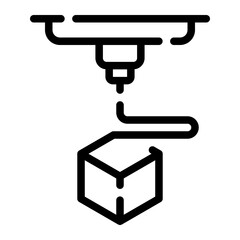 3d printer line icon