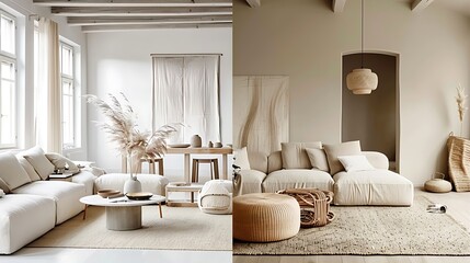 Imagine the chic decor of a Scandinavian-style home with clean lines and neutral tones 