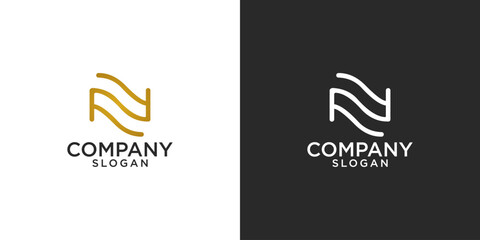 letter N abstract monogram logo vector design