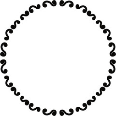 Black circle frame for logo