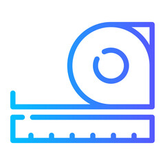 measuring tape gradient icon