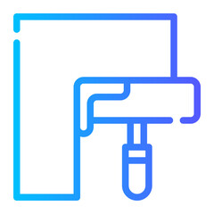 paint roller gradient icon