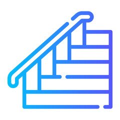 staircase gradient icon