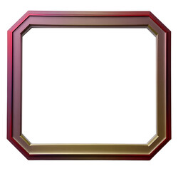 Multicolored metal frame isolated on transparent background
